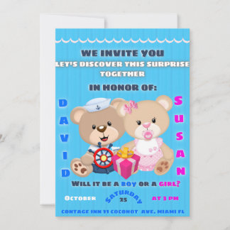 gender reveal invitation