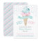 Gender Reveal Invitation Ice Cream Party