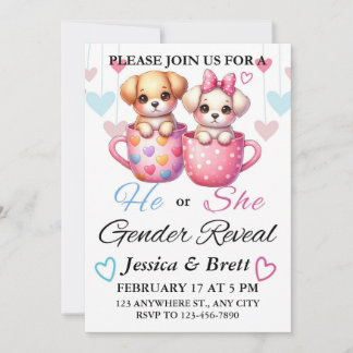 Gender Reveal Invitations, Personalized Invitation