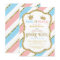 Gender Reveal Invite, Prince, Princess, Faux Gold