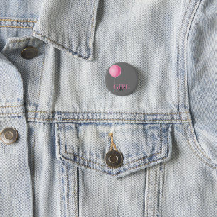 Gender reveal its a girl Button
