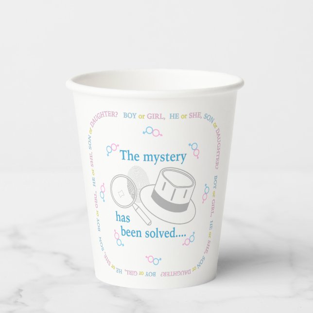 Gender Reveal Paper Cups (Front)