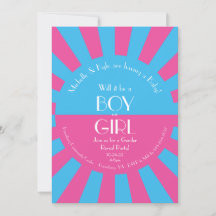 Gender Reveal Party Baby Shower Pink and Blue