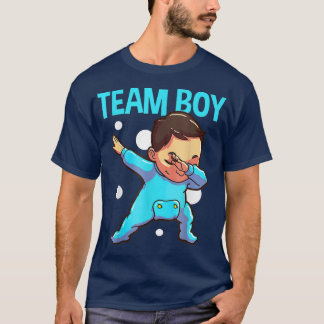 Gender Reveal Party Blue Baby Announcement Team Bo T-Shirt