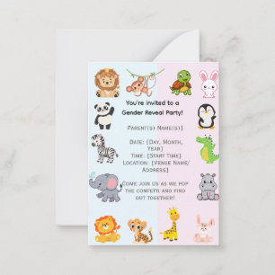 Gender Reveal Party Card