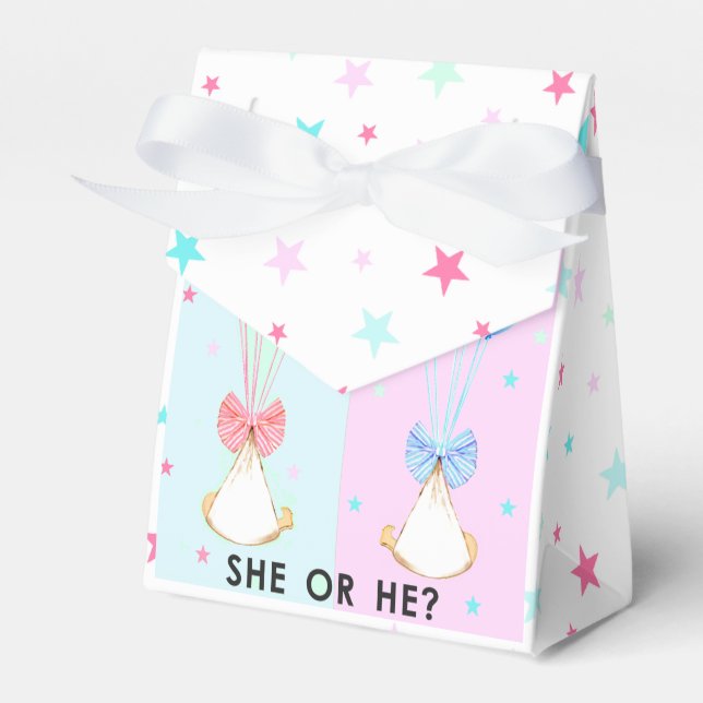 Gender Reveal Party Favor Box (Front Side)