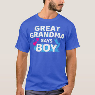 gender reveal party gifts, grandma says boy, team T-Shirt