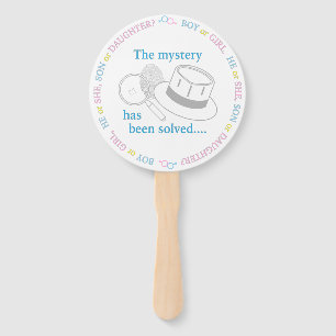 Gender Reveal Party Hand Fan