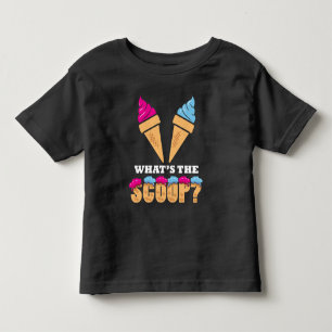 Gender Reveal Party - Ice cream What the scoop? Toddler T-shirt