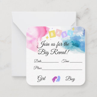 Gender Reveal Party invitation