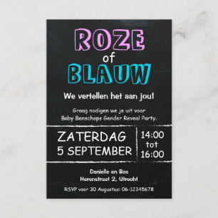 Gender Reveal party invitation