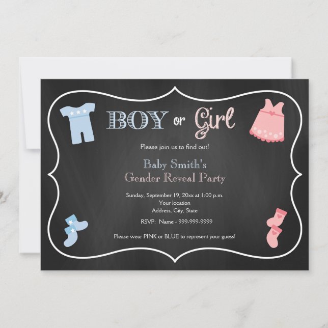 Gender Reveal Party Invitation (Front)