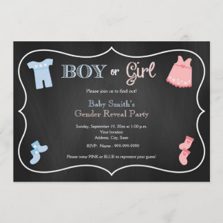 Gender Reveal Party Invitation