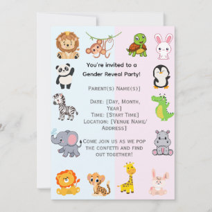 Gender Reveal Party Invitation