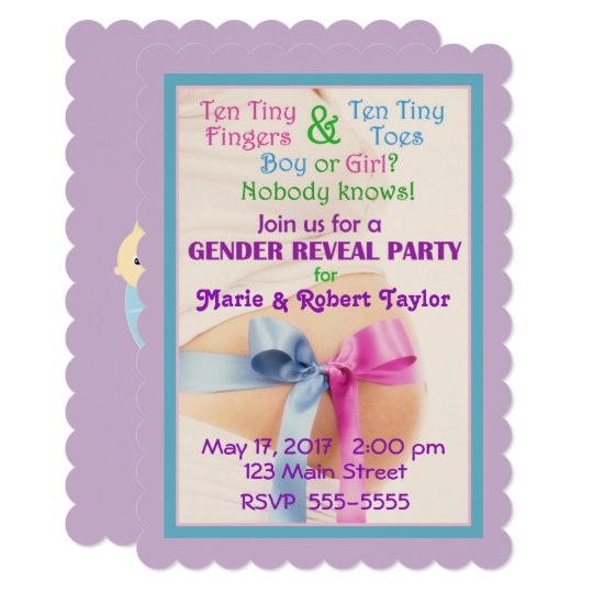 Gender Reveal Party Invitation