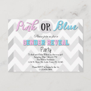 Gender Reveal Party Invitation