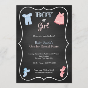 Gender Reveal Party Invitation