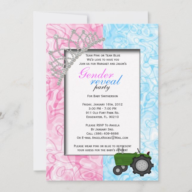 Gender Reveal Party Invitation (Front)