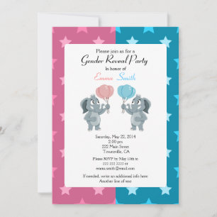 Gender Reveal party invites