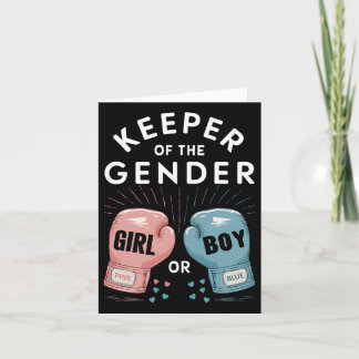 Gender Reveal Party Keeper Of Gender Boxing  Card