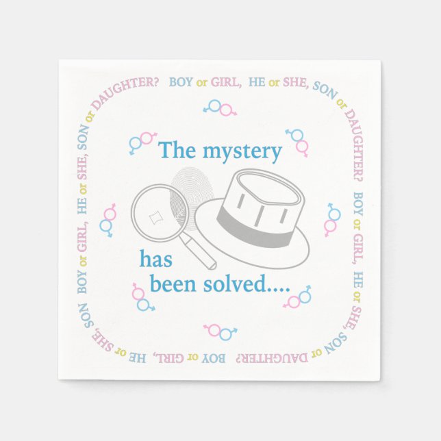 Gender Reveal Party Napkin (Front)