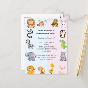 Gender Reveal Party Postcard