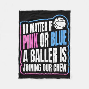 Gender Reveal Party Quote For A Bysketbyll Player  Fleece Blanket