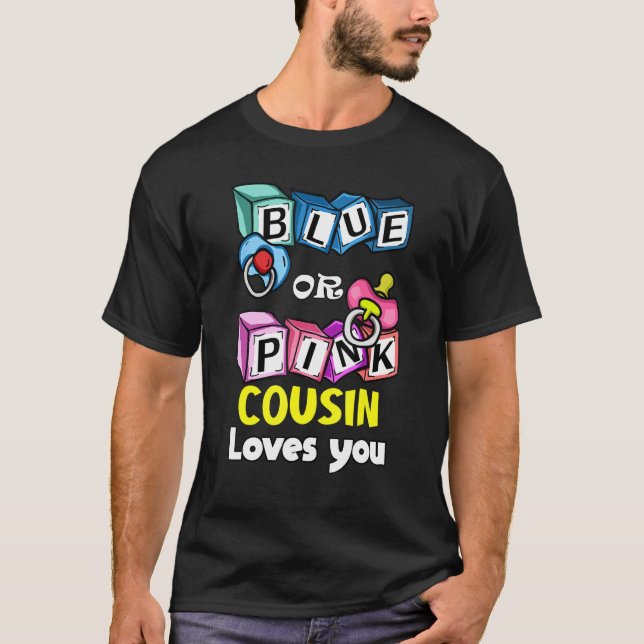 Gender Reveal Party Team Baby Shower Pinkness Blue T-Shirt (Front)