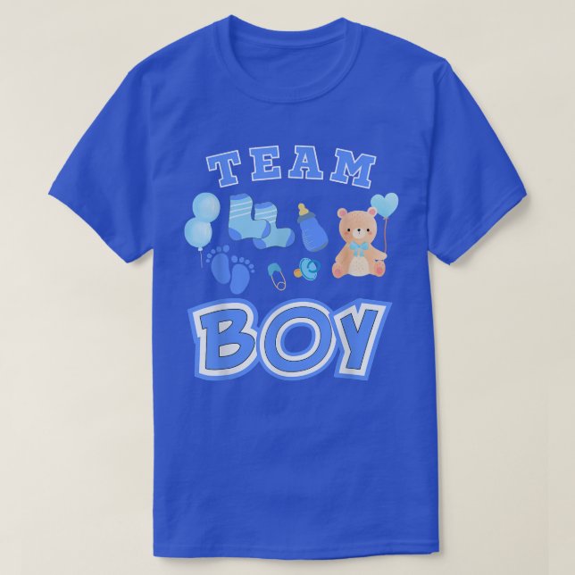 Gender Reveal Party Team Boy cool  T-Shirt (Design Front)