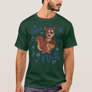 Gender Reveal Party Team Nuts Funny Blue Boy Newbo T-Shirt