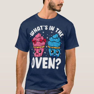 Gender Reveal Party Whats In The Oven Cupcakes Pin T-Shirt