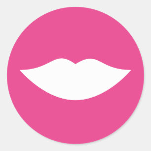 Gender Reveal Pink Lips Sticker