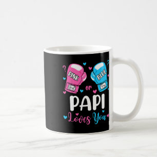 Gender Reveal Pink Or Blue Papi Loves You Boxing Coffee Mug