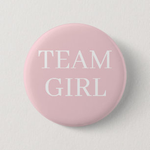 Gender Reveal Pink Team Girl Party 2 Inch Round Button