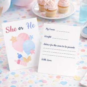 Gender Reveal Prediction And Advice Card