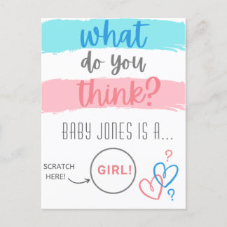 Gender Reveal (Pretend) Scratch Off Card