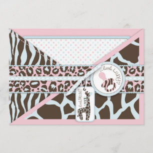 Gender Reveal Safari Party Invitation A7