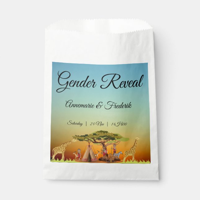 Gender Reveal Sailboat  Favour Bag (Front)