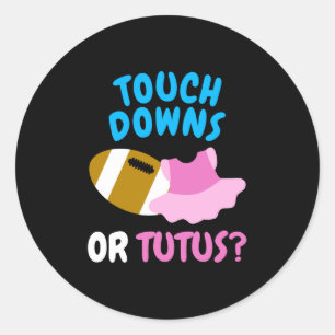 Gender Reveal Shirts for Mom and Dad - Funny Classic Round Sticker
