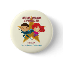 Gender Reveal Superhero Cute Blue Pink Yellow