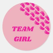 Gender Reveal Team Boy Girl Footprint Design