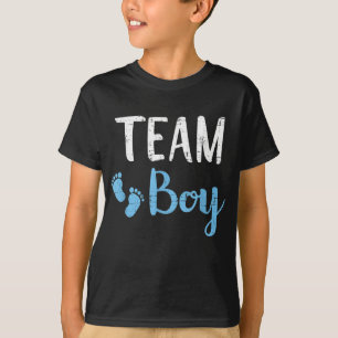 Gender reveal team boy matching family baby party T-Shirt