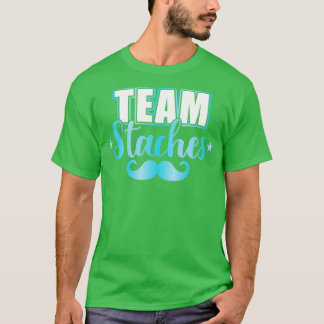 Gender reveal team boy staches matching family bab T-Shirt
