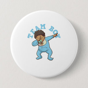 Gender Reveal Team Boy TShirt 3 Inch Round Button