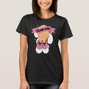 Gender Reveal Team Girl  Baby Girl Shoes T-Shirt
