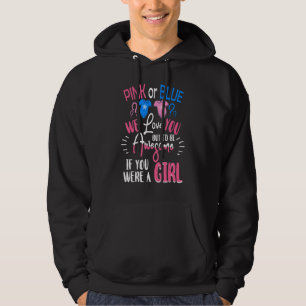 Gender Reveal Team Girl Baby Shower Pregnancy Anno Hoodie
