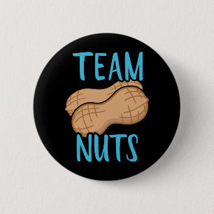 Gender reveal team nuts boy matching baby party 2 inch round button