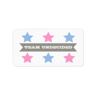 GENDER REVEAL TEAM UNDECIDED LABEL