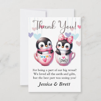 Gender Reveal Thank You Cards, Thank You Notes