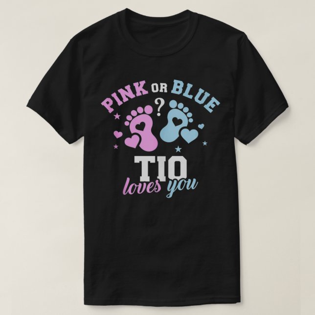 Gender reveal tio uncle Tank Top (Design Front)